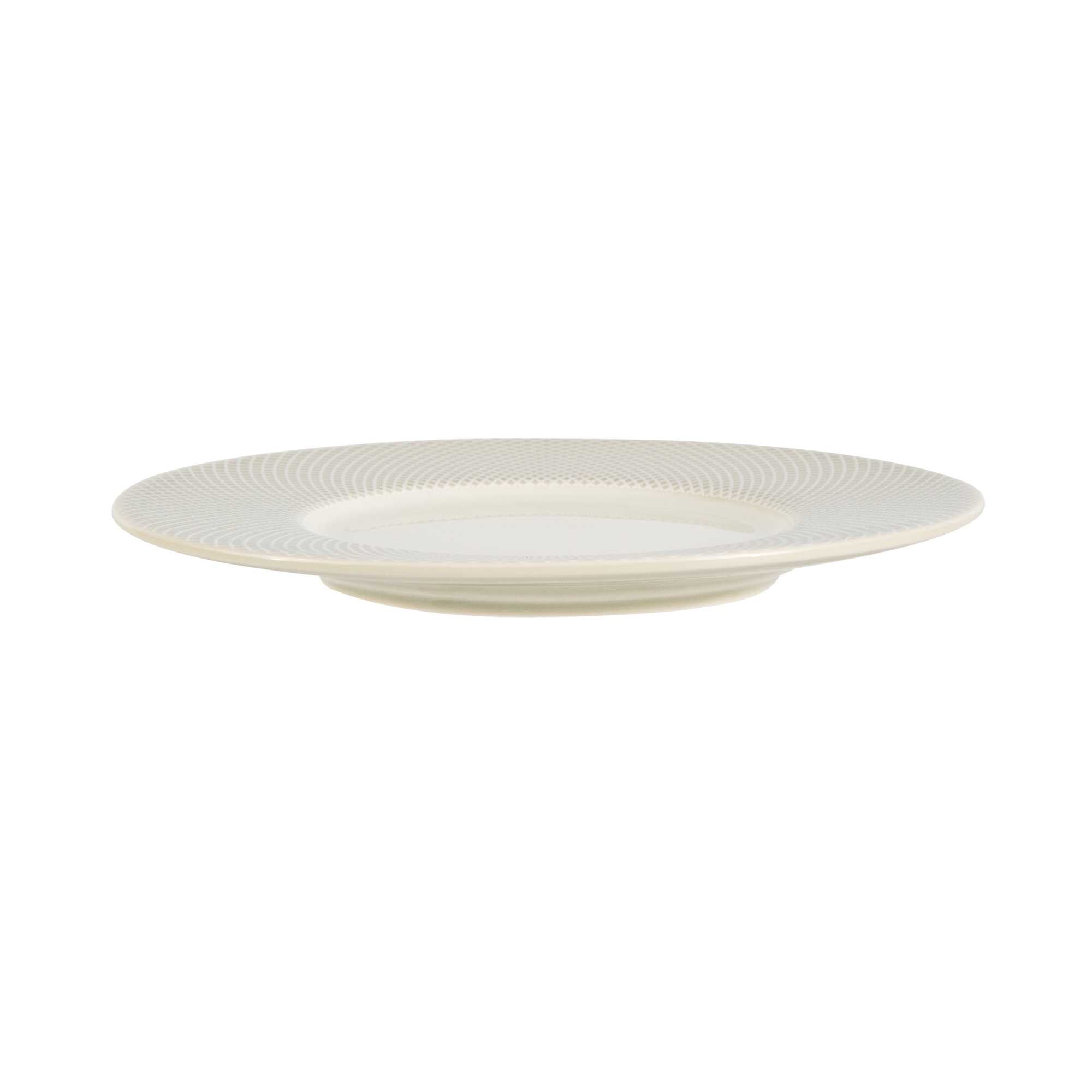 German Standard Round Gray Mesh Embossed Porcelain Saucer - 6 1/4" x 6 1/4" - 72 count box