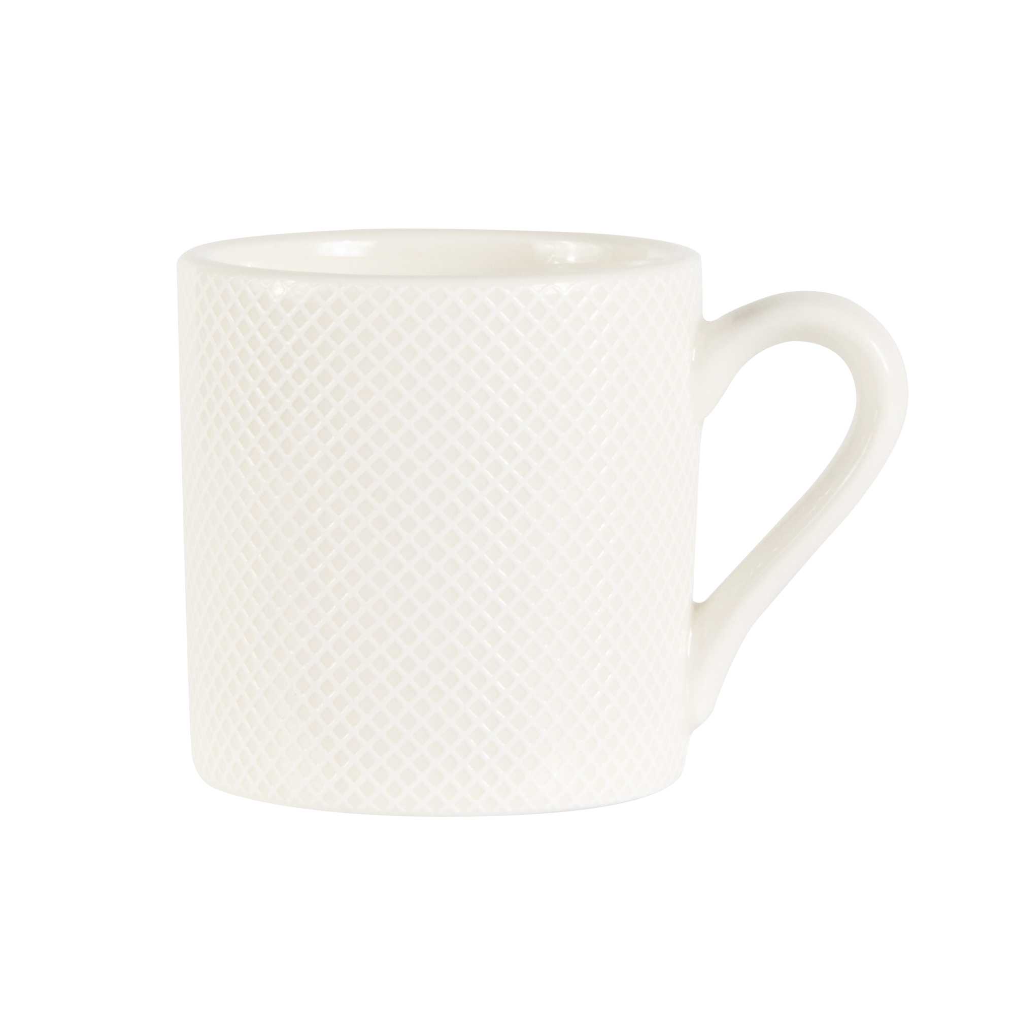 German Standard 3 oz Beige Mesh Embossed Porcelain Espresso Cup - 3 1/4" x 2 1/4" x 2 1/4" - 96 count box