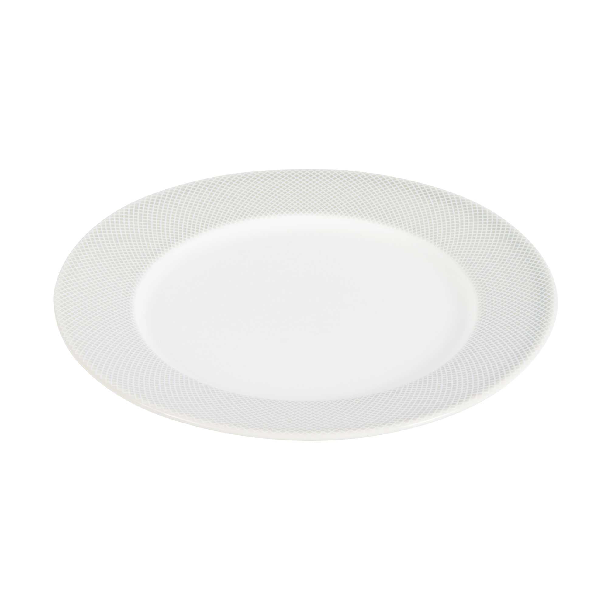 German Standard Round Gray Mesh Embossed Porcelain Salad Plate - 9" x 9" x 3/4" - 36 count box