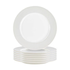 German Standard Round Gray Mesh Embossed Porcelain Dinner Plate - 10 3/4