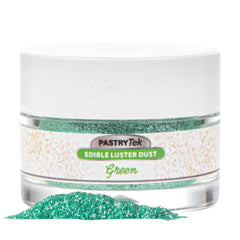 Pastry Tek 5g Green Edible Luster Dust - Food Grade - 100 count box