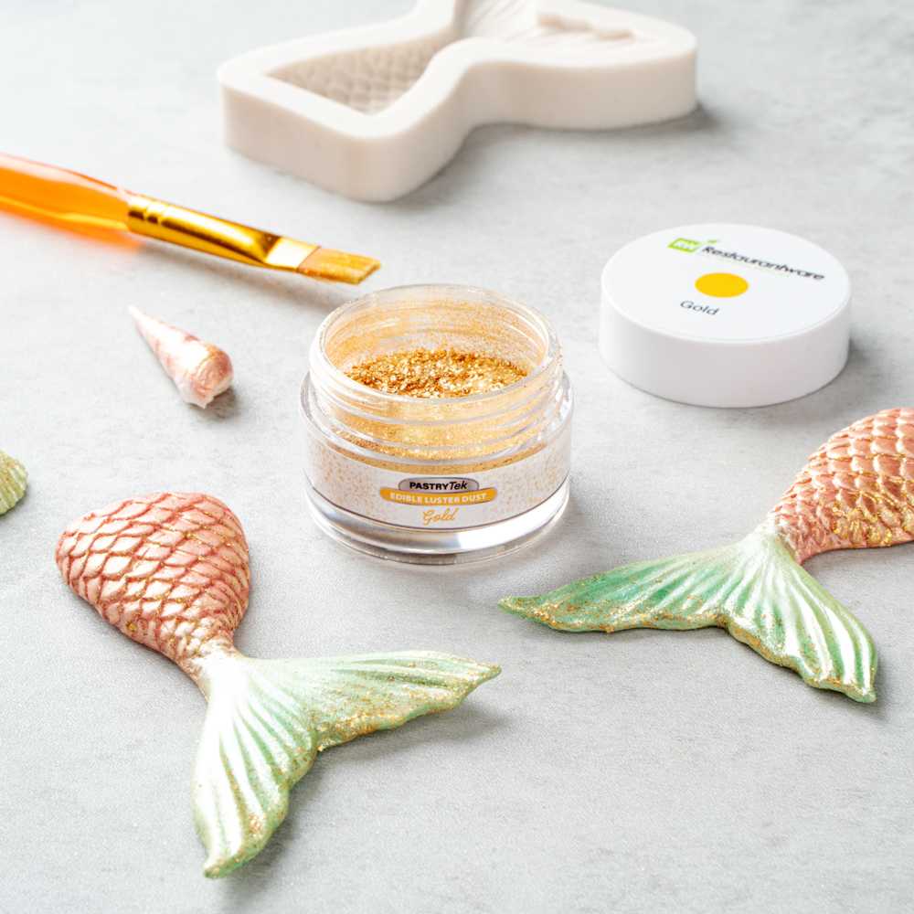 Pastry Tek 5g Gold Edible Luster Dust - Food Grade - 1 count box