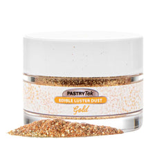 Pastry Tek 5g Gold Edible Luster Dust - Food Grade - 100 count box
