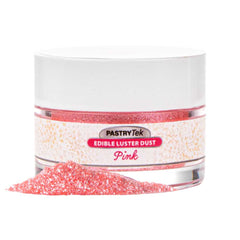 Pastry Tek 5g Pink Edible Luster Dust - Food Grade - 100 count box