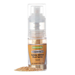 Pastry Tek 5g Gold Edible Glitter Dust Spray - 100 count box