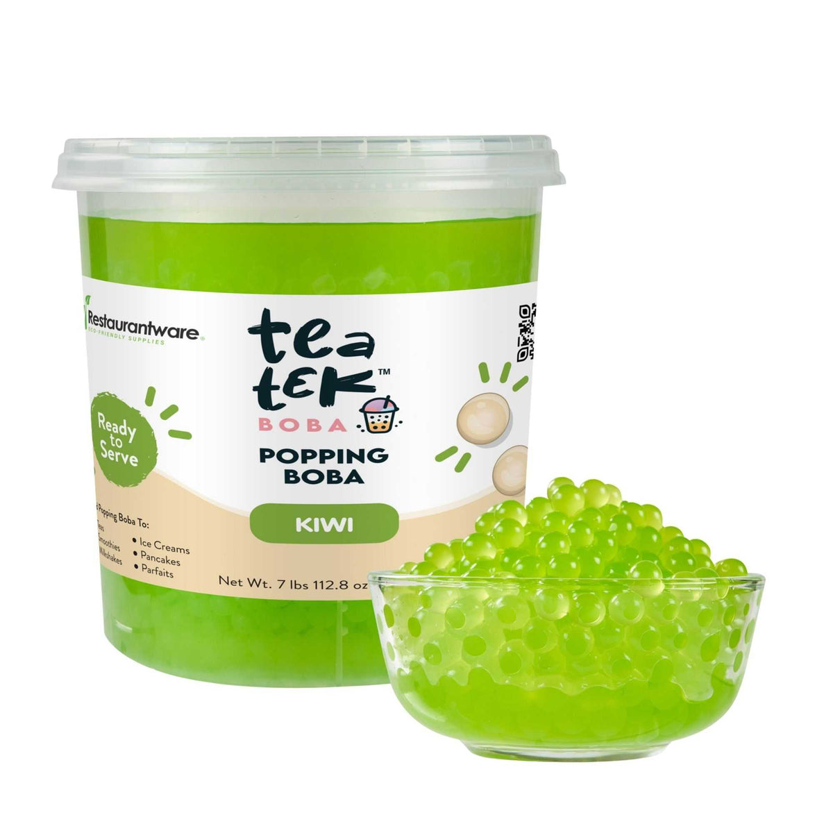 Tea Tek 7 lb Kiwi Popping Boba - 1 count box