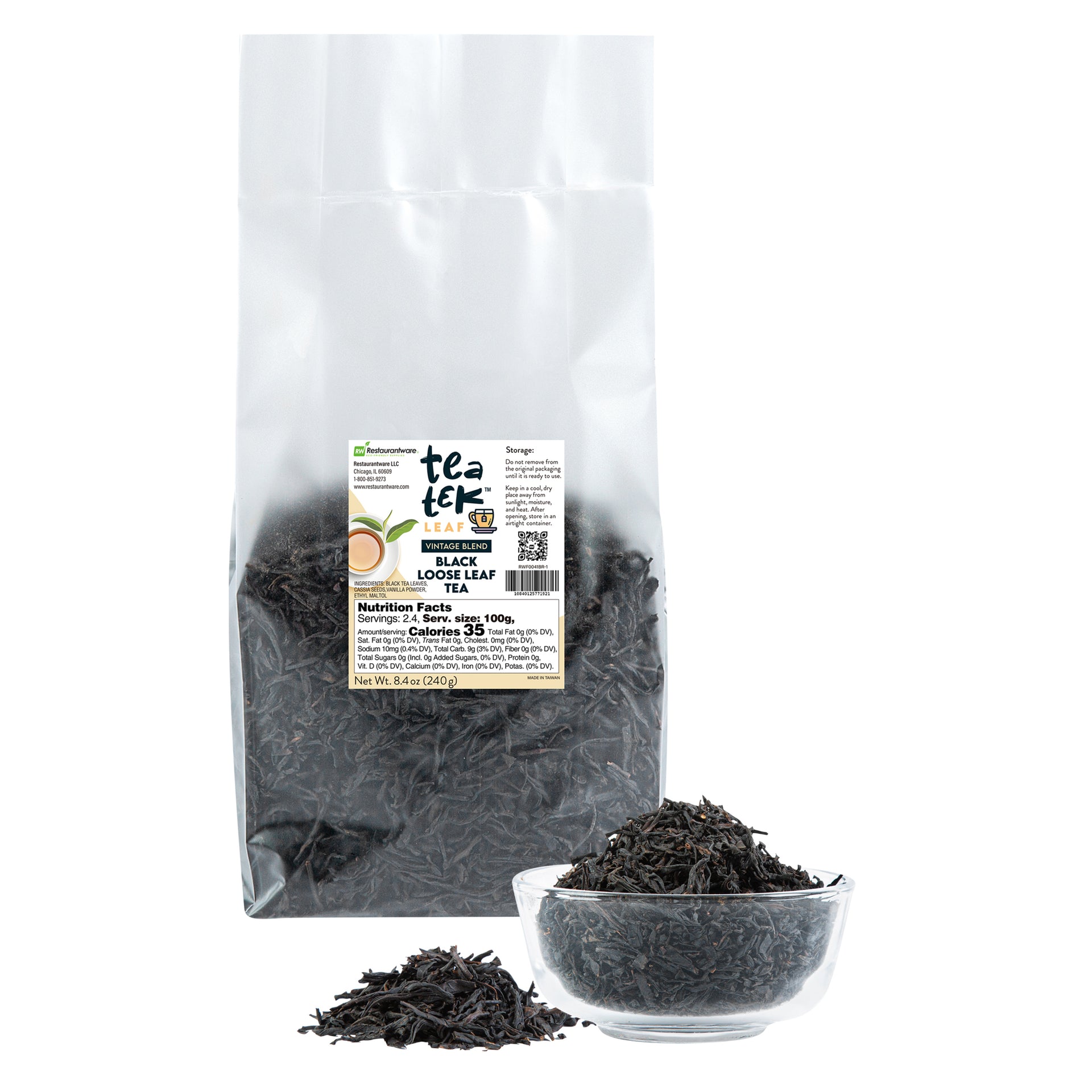 Tea Tek 8.4 oz Black Loose Leaf Tea - Vintage Blend - 1 count box