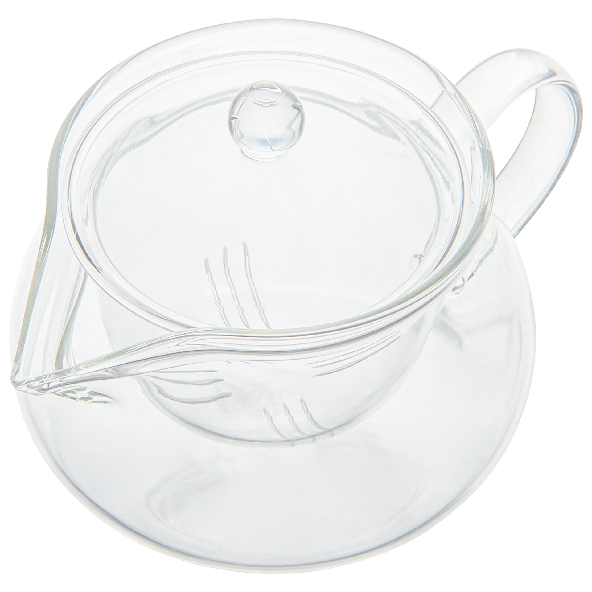 Forma Professional 17 oz Round Glass Teapot - Double Wall - 5 1/4" x 5 1/4" x 5" - 1 count box
