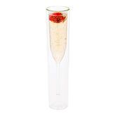 Forma Professional 4 oz Round Glass Champagne Flute - Double Wall - 2" x 2" x 9 1/4" - 10 count box