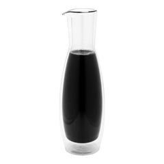 Forma 30 oz Round Glass Wine and Water Carafe - Double Wall - 4