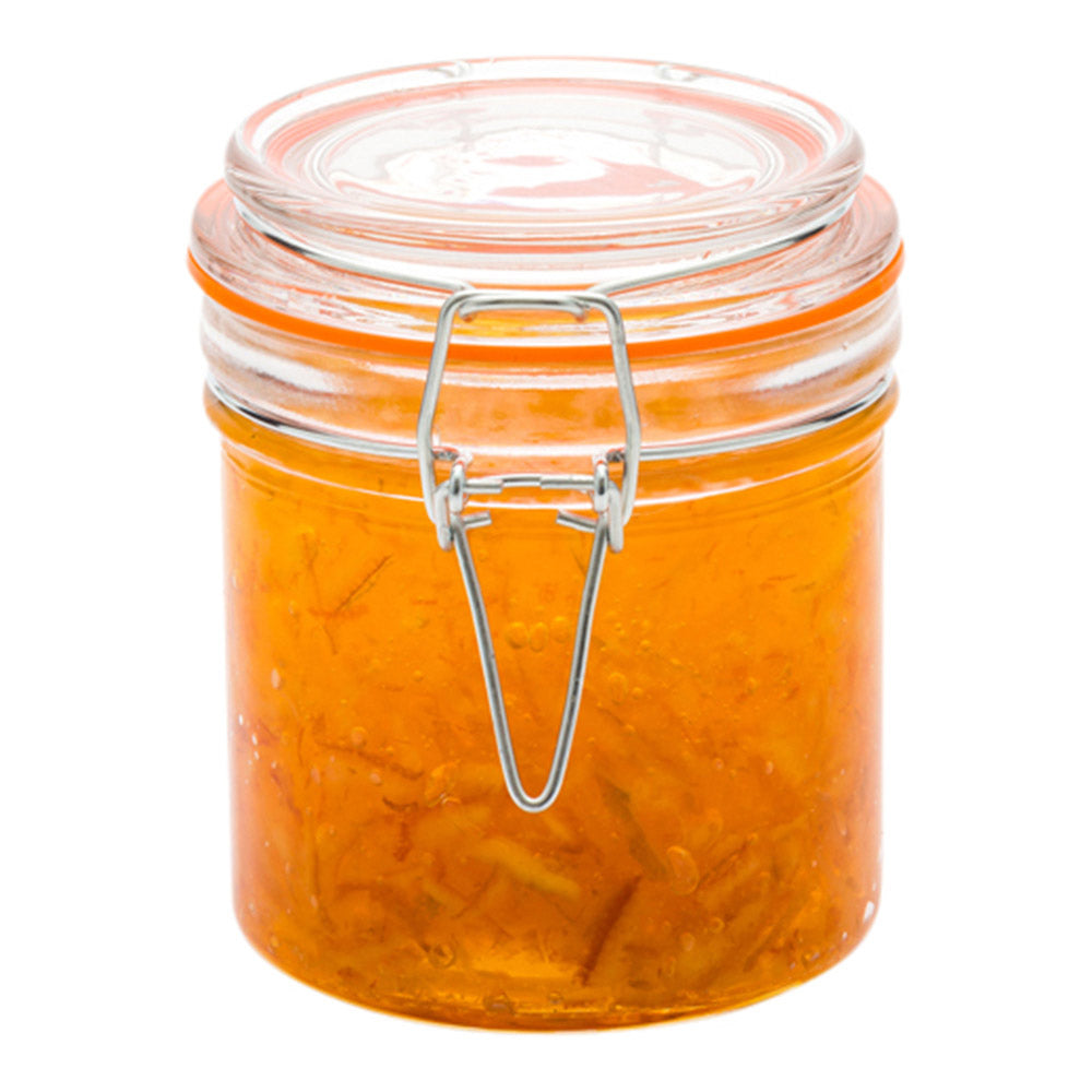 Vetri 9 oz Round Glass Nostalgic Mason Jar - with Clamp Lid - 3 1/4" x 3 1/4" x 3 3/4" - 10 count box