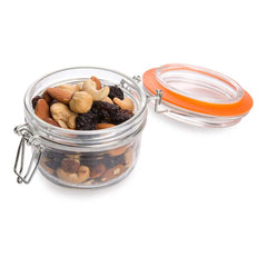 Vetri 5 oz Round Glass Nostalgic Mason Jar - with Clamp Lid - 3 1/4
