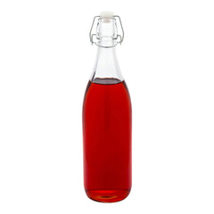34 oz Round Glass Nostalgic Bottle - Swing Top - 3 1/4