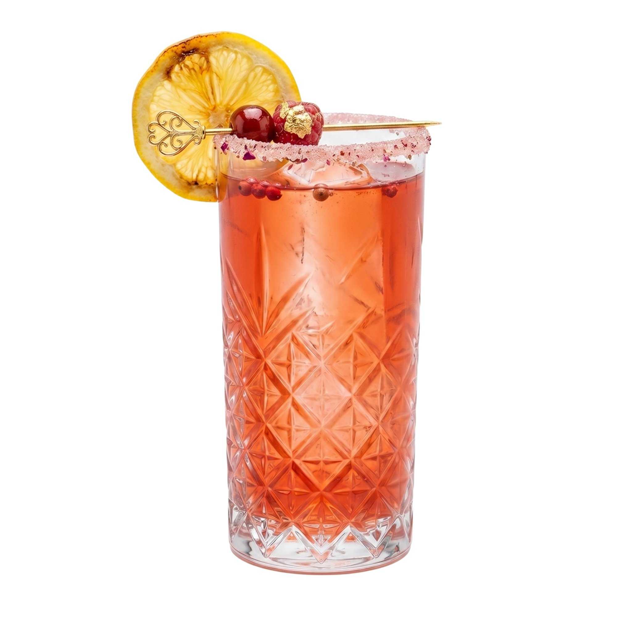 Timeless 10 oz Highball Glass - Etched - 2 1/2" x 2 1/2" x 5 1/2" - 6 count box