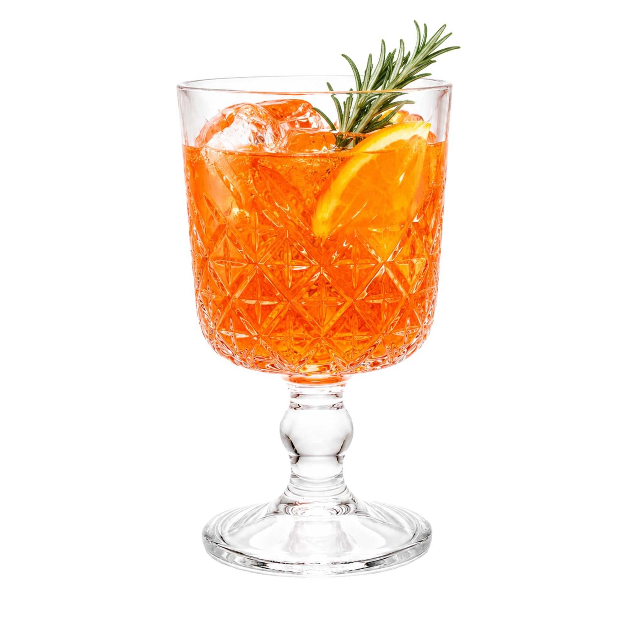 Timeless 11 oz Cocktail Glass - Stemmed, Etched - 3 1/2" x 3 1/2" x 6" - 12 count box