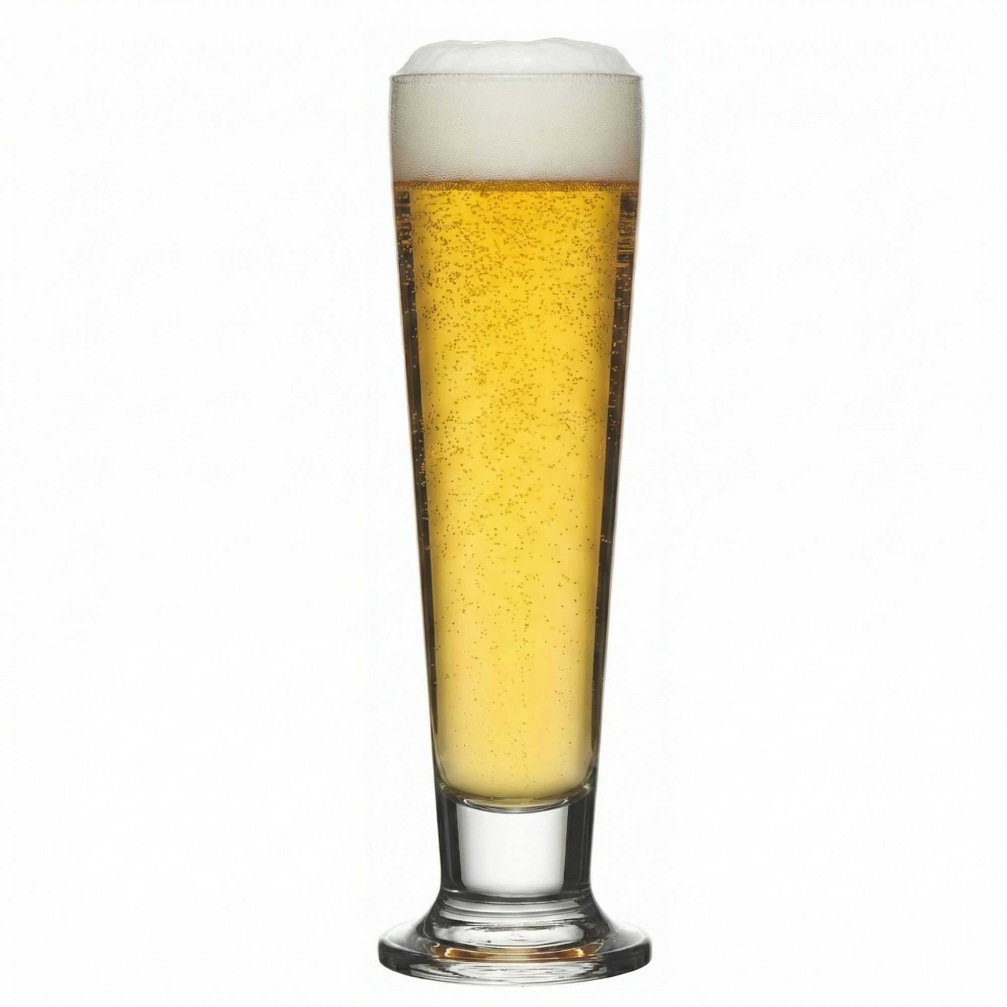 Bev Tek 14 oz Pilsner Glass - Tall-Footed - 2 1/2" x 2 1/2" x 9 1/2" - 12 count box