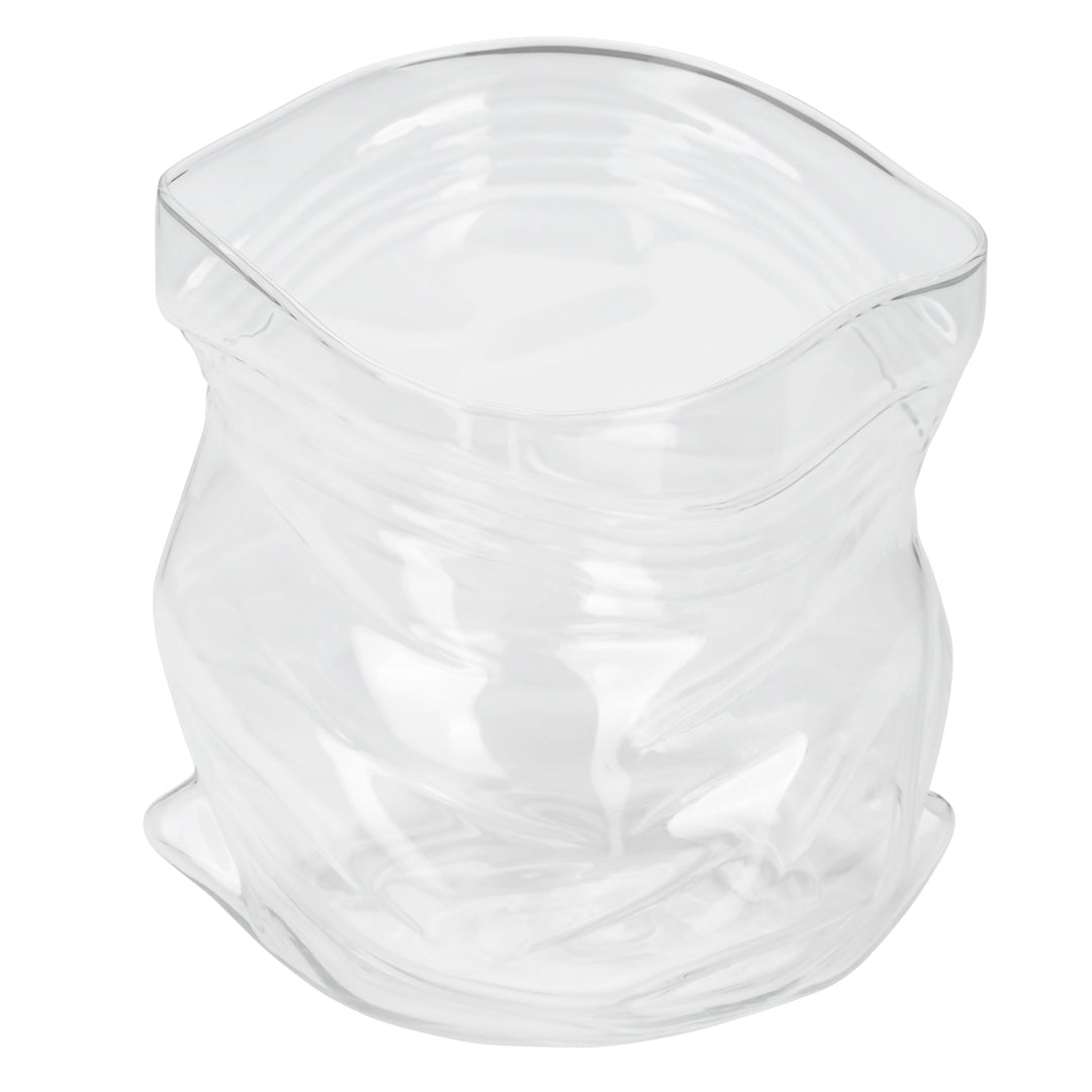Vetri 22 oz Round Clear Glass Unzipped Bag Bowl - 4 3/4" x 4" x 4 1/2" - 1 count box
