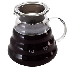 Restpresso 25 oz Round Clear Glass Range Coffee Server / Carafe - 3 1/4
