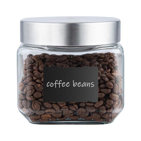 20 cup glass container Vetri 20 oz Glass Storage Jar - with Lid, Chalkboard Label - 3 1/2