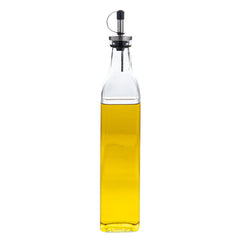 RW Base 17 oz Glass Olive Oil Dispenser - with Stopper Spout - 2 1/4