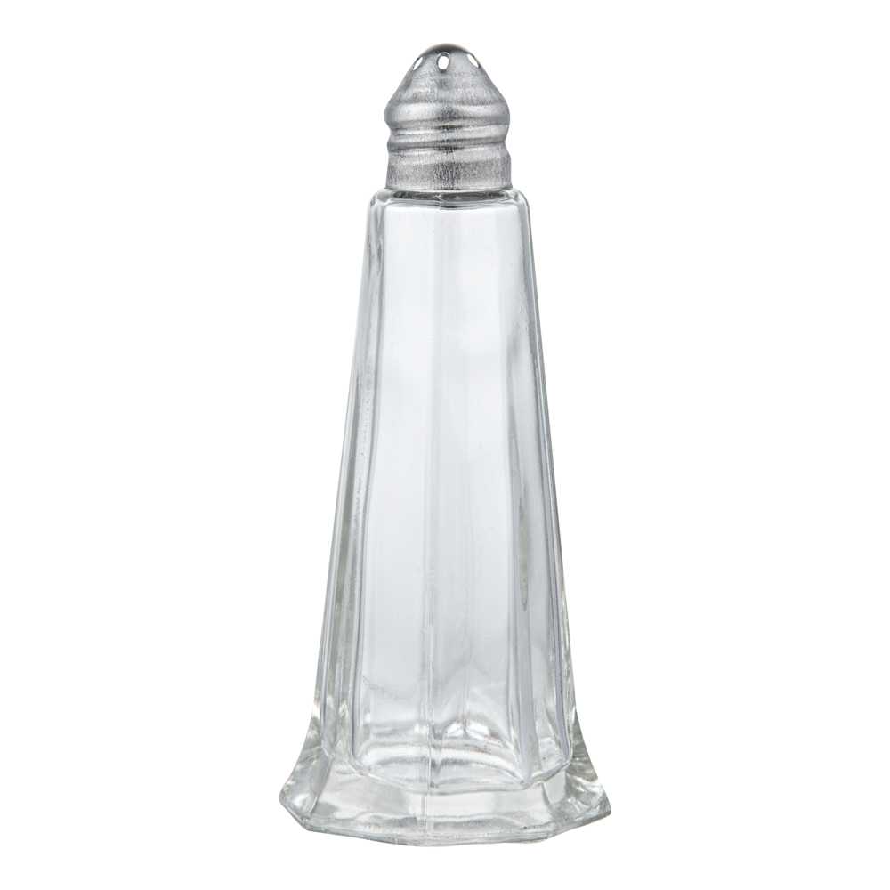 Chef 101 1 oz Glass Salt and Pepper Shaker Set - Tower Style - 1 3/4" x 1 3/4" x 4 1/4" - 10 count box