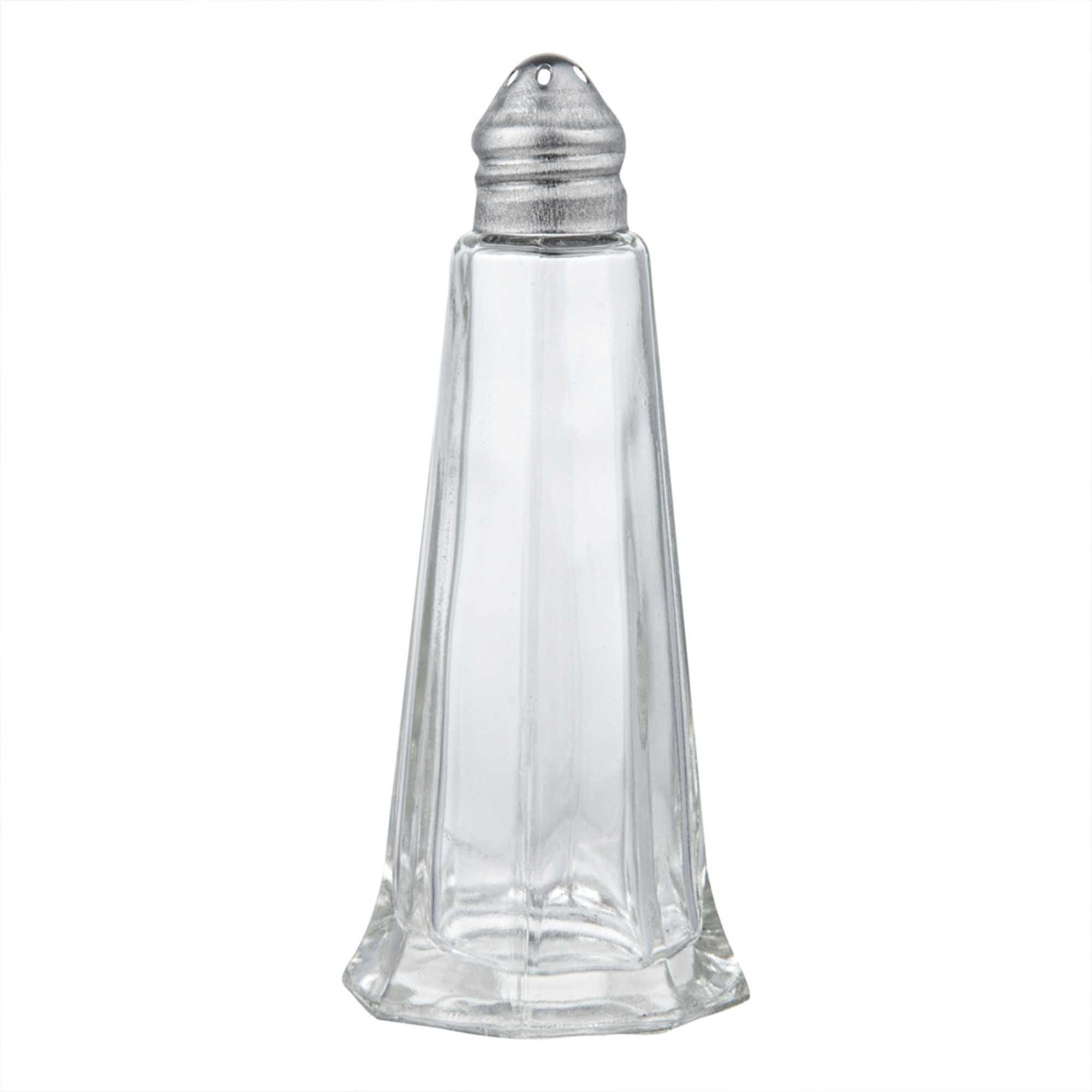 Chef 101 1 oz Glass Salt and Pepper Shaker Set - Tower Style - 1 3/4" x 1 3/4" x 4 1/4" - 10 count box
