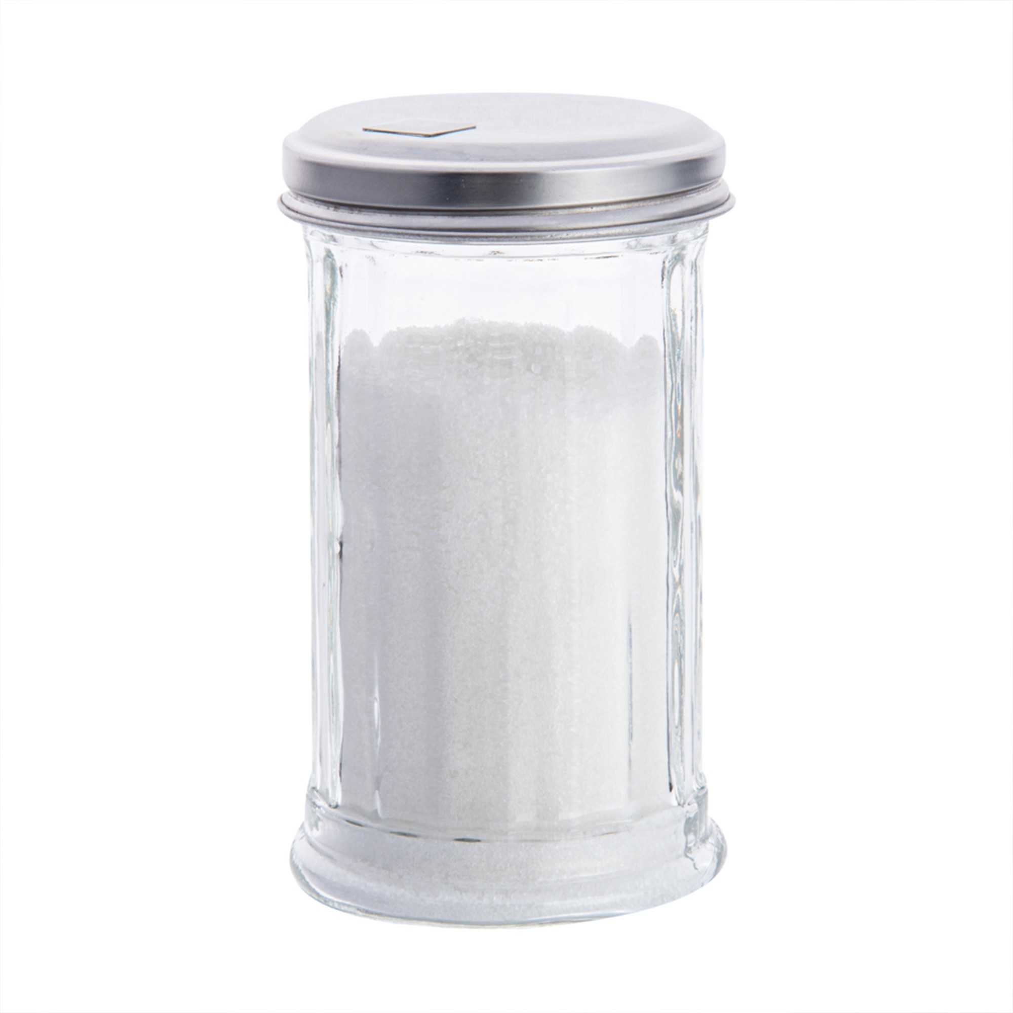 Chef 101 11 oz Glass Sauce / Sugar Pourer - with Flip Lid - 3" x 3" x 7" - 1 count box