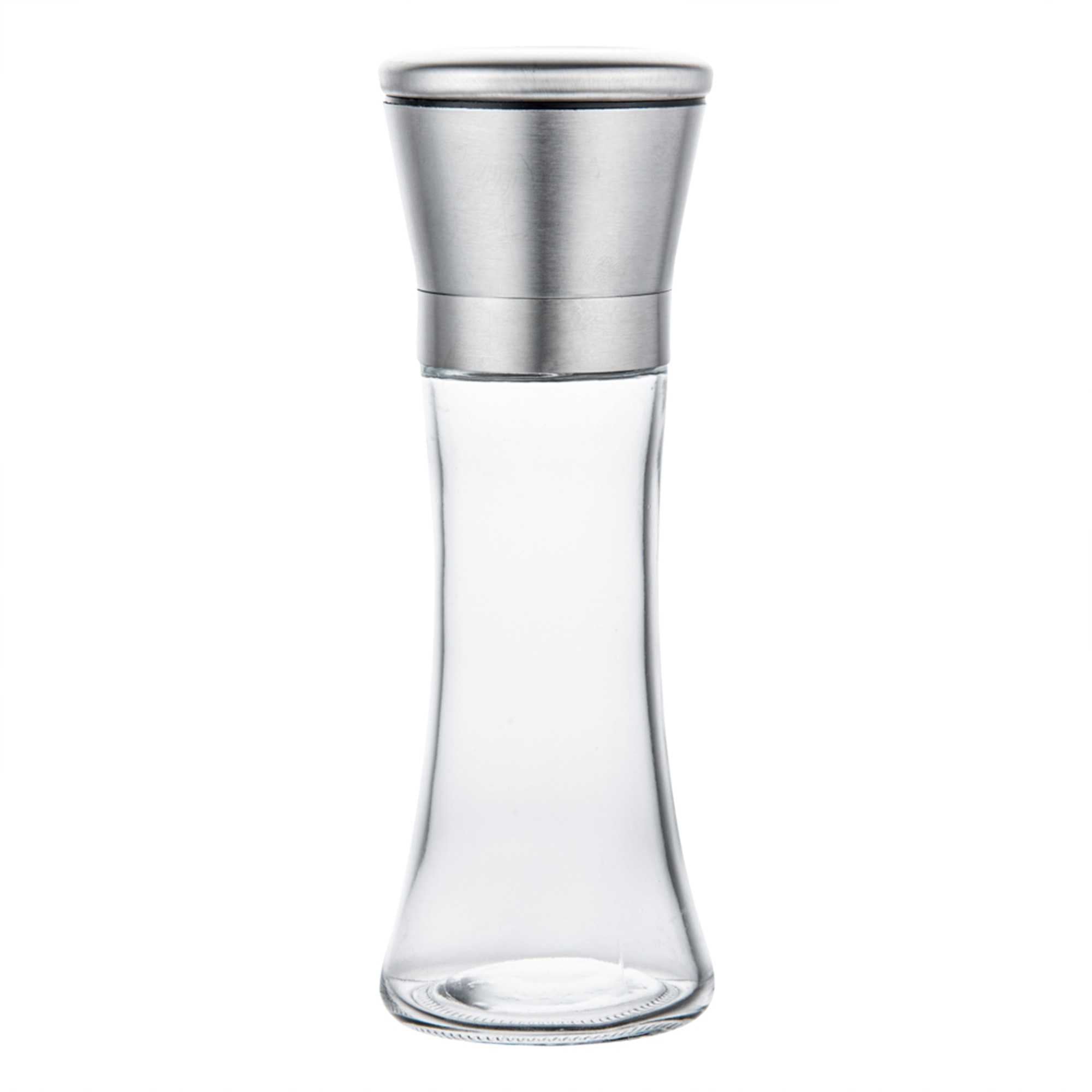 Vetri 6 oz Glass Salt / Pepper Grinder - with Lid - 1 3/4" x 1 3/4" x 5 3/4" - 1 count box