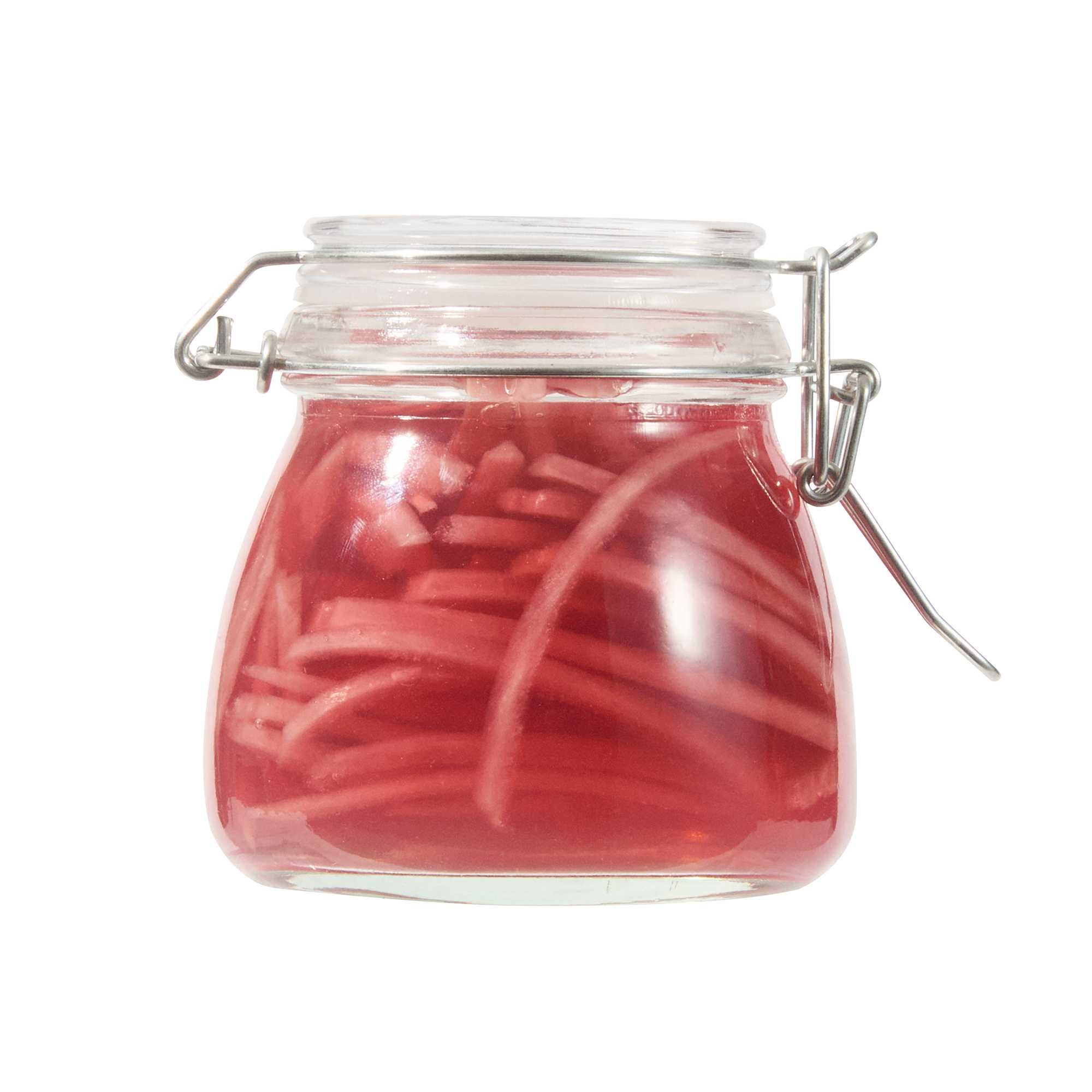 Vetri 7 oz Hinge Top Clear Glass Storage Jar - 4 count box