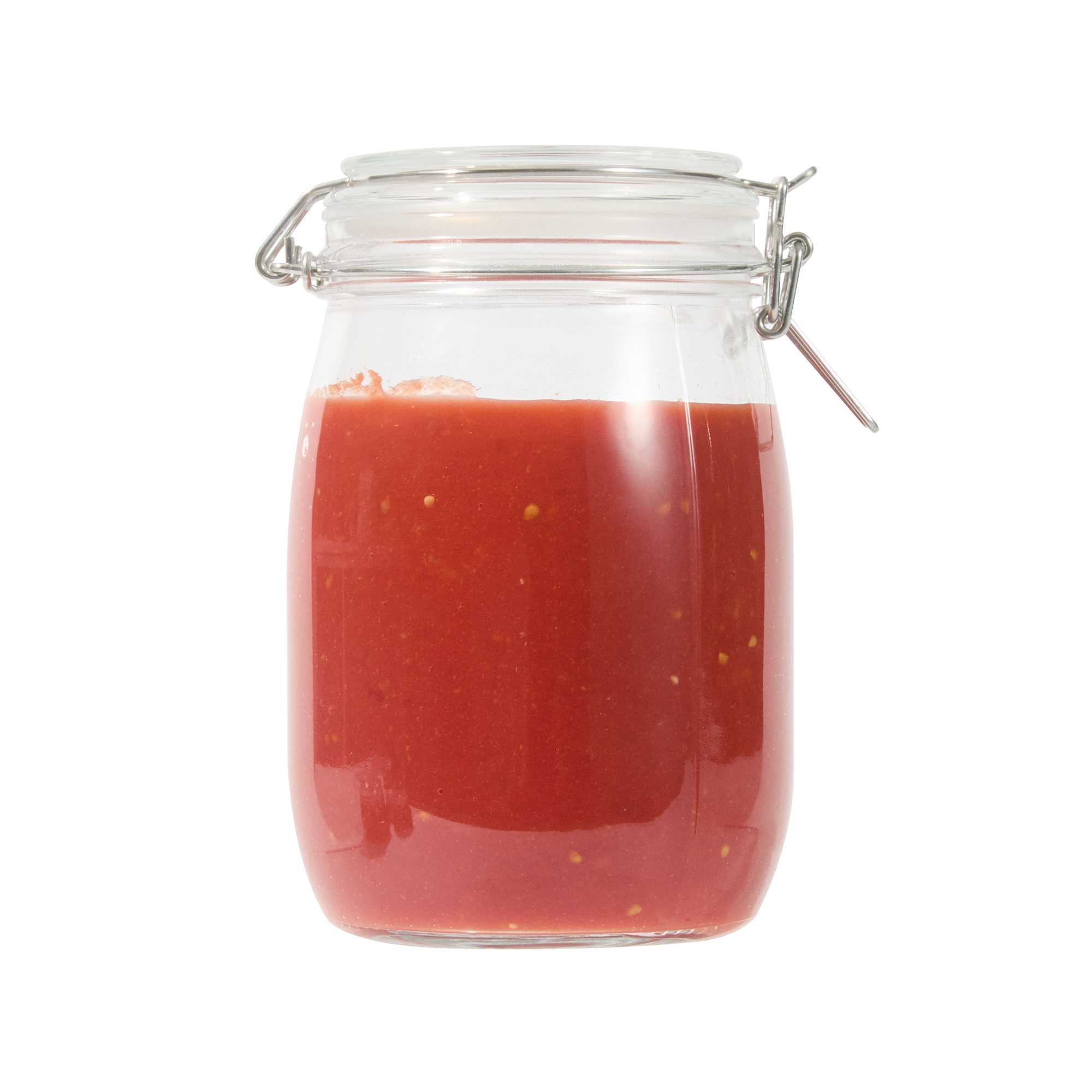 Vetri 37 oz Hinge Top Clear Glass Storage Jar - 4 count box