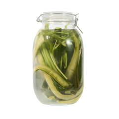 Vetri 107 oz Hinge Top Clear Glass Storage Jar - 12 count box