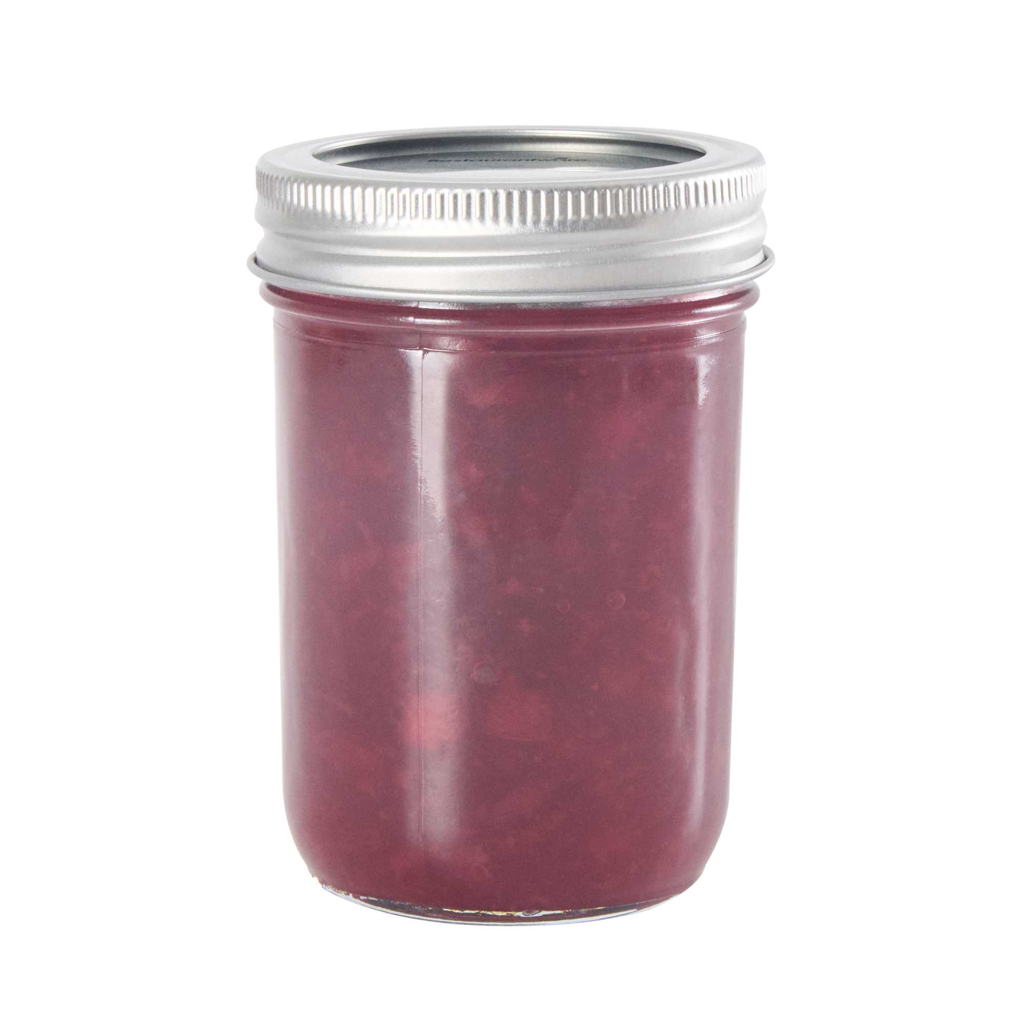 Vetri 8 oz Half-Pint Regular Mouth Glass Canning / Mason Jar - with Silver Metal Lid and Band - 10 count box