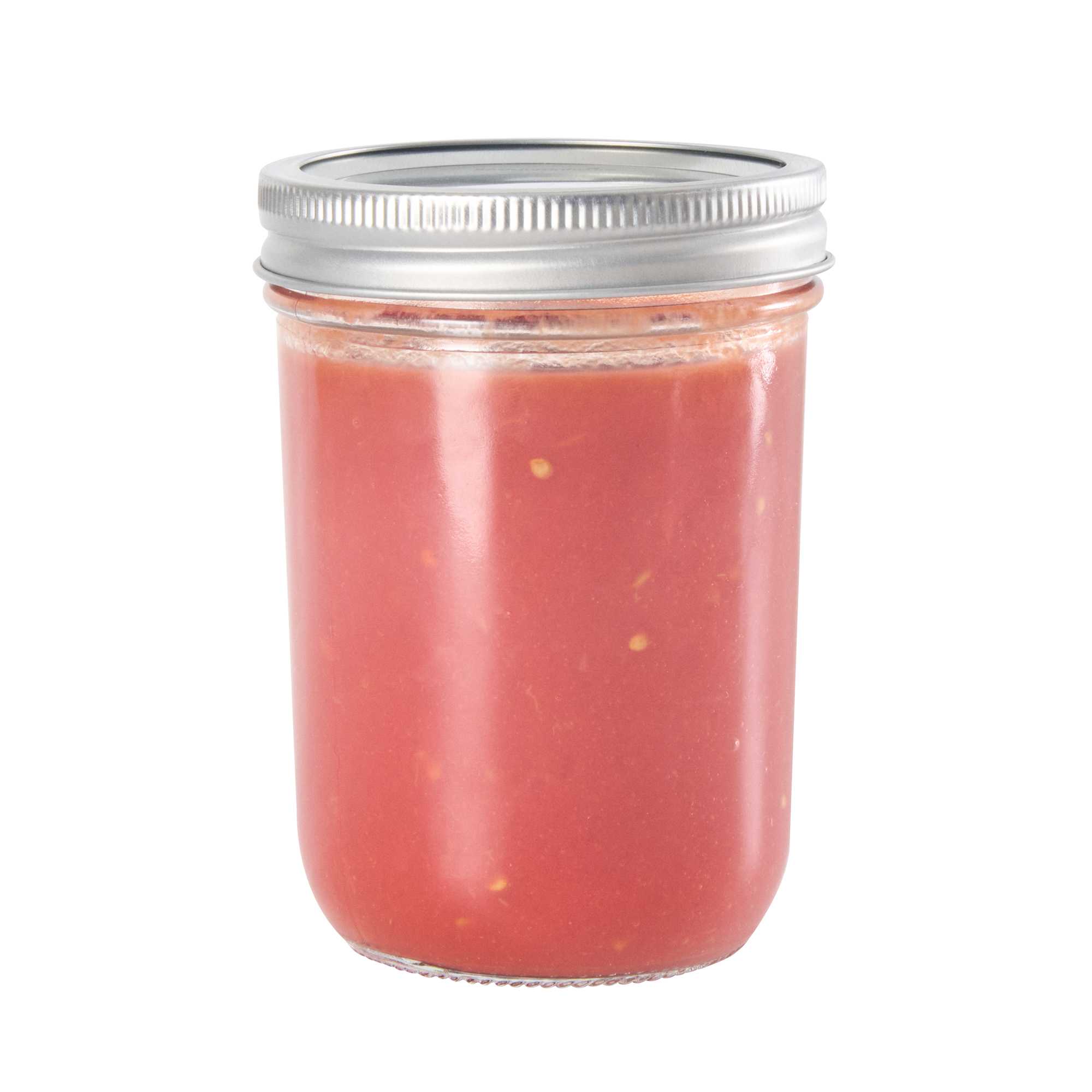 Vetri 15 oz Wide Mouth Glass Canning / Mason Jar - with Silver Metal Lid and Band - 10 count box