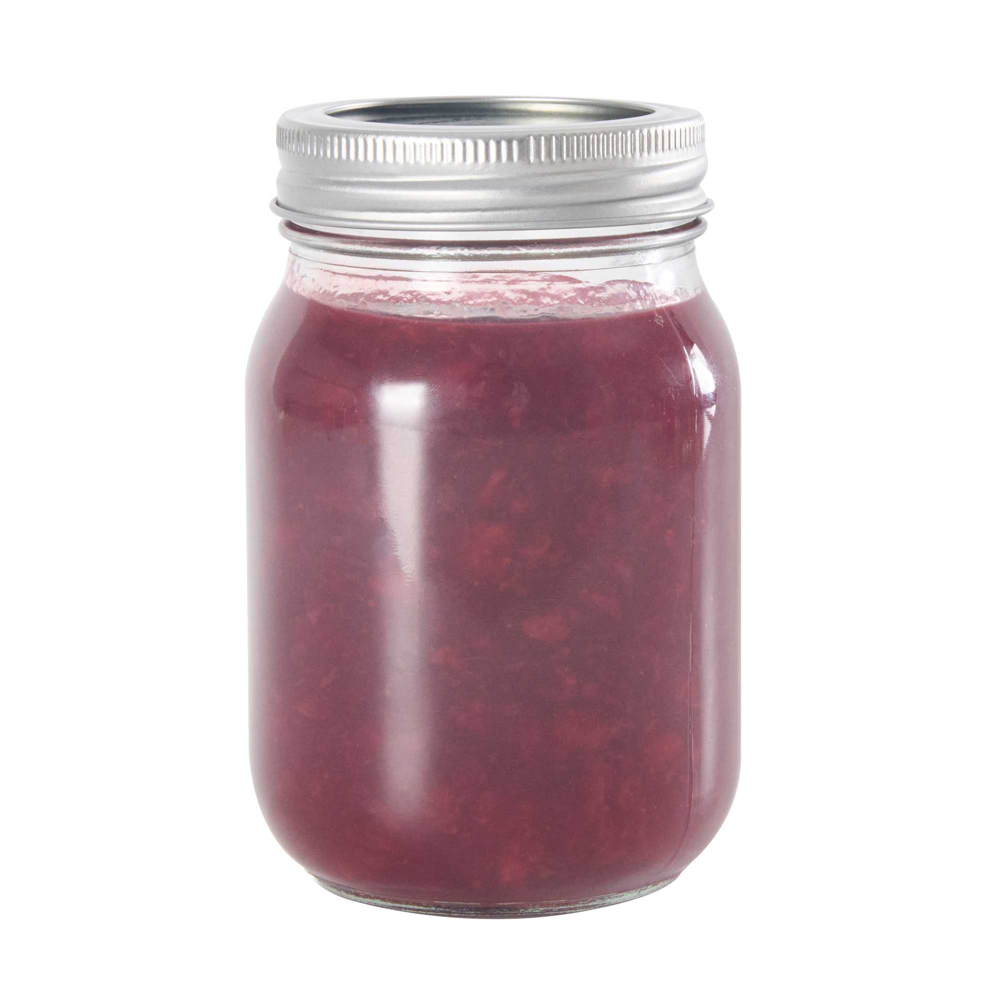 Vetri 16 oz Pint Regular Mouth Glass Canning / Mason Jar - with Silver Metal Lid and Band - 10 count box
