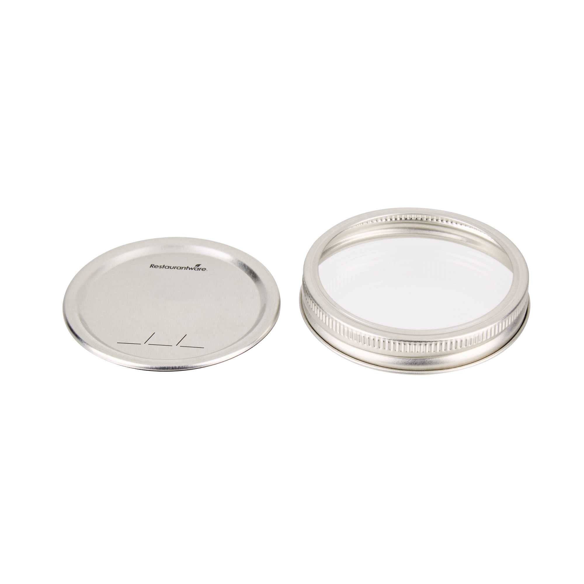 Vetri Regular Mouth Lid and Band - Fits 8, 16, and 32 oz Canning / Mason Jars - 48 count box