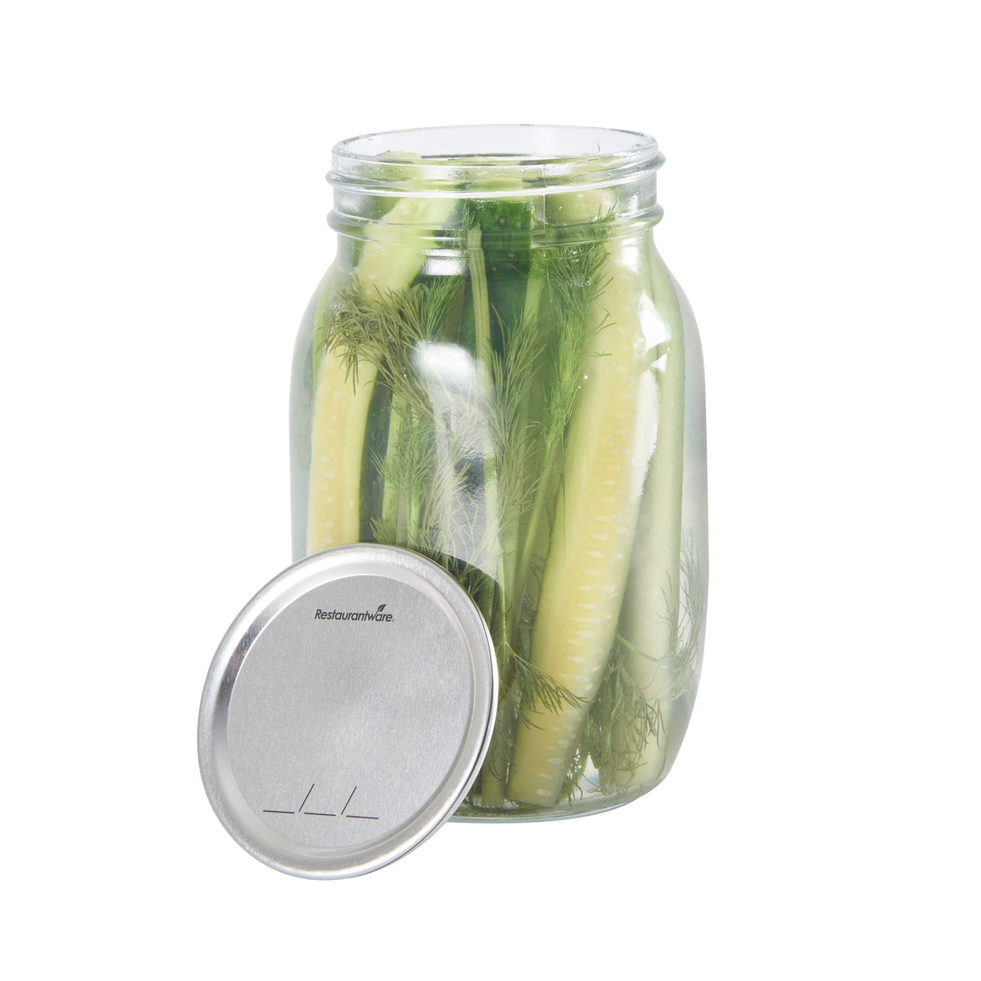 Vetri Wide Mouth Lid - Fits 15 and 36 oz Canning / Mason Jars - 48 count box
