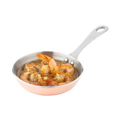 Round Copper and Stainless Steel Mini Frying Pan - 4