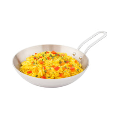 Round Silver Stainless Steel Mini Skillet - 6 1/2