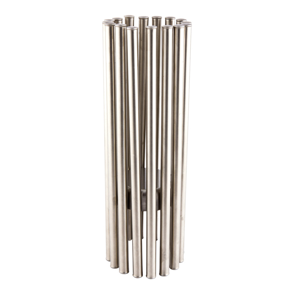 Met Lux Round Silver Stainless Steel Spoked Fruit Basket - 4 3/4" x 4 3/4" x 13 1/2" - 1 count box