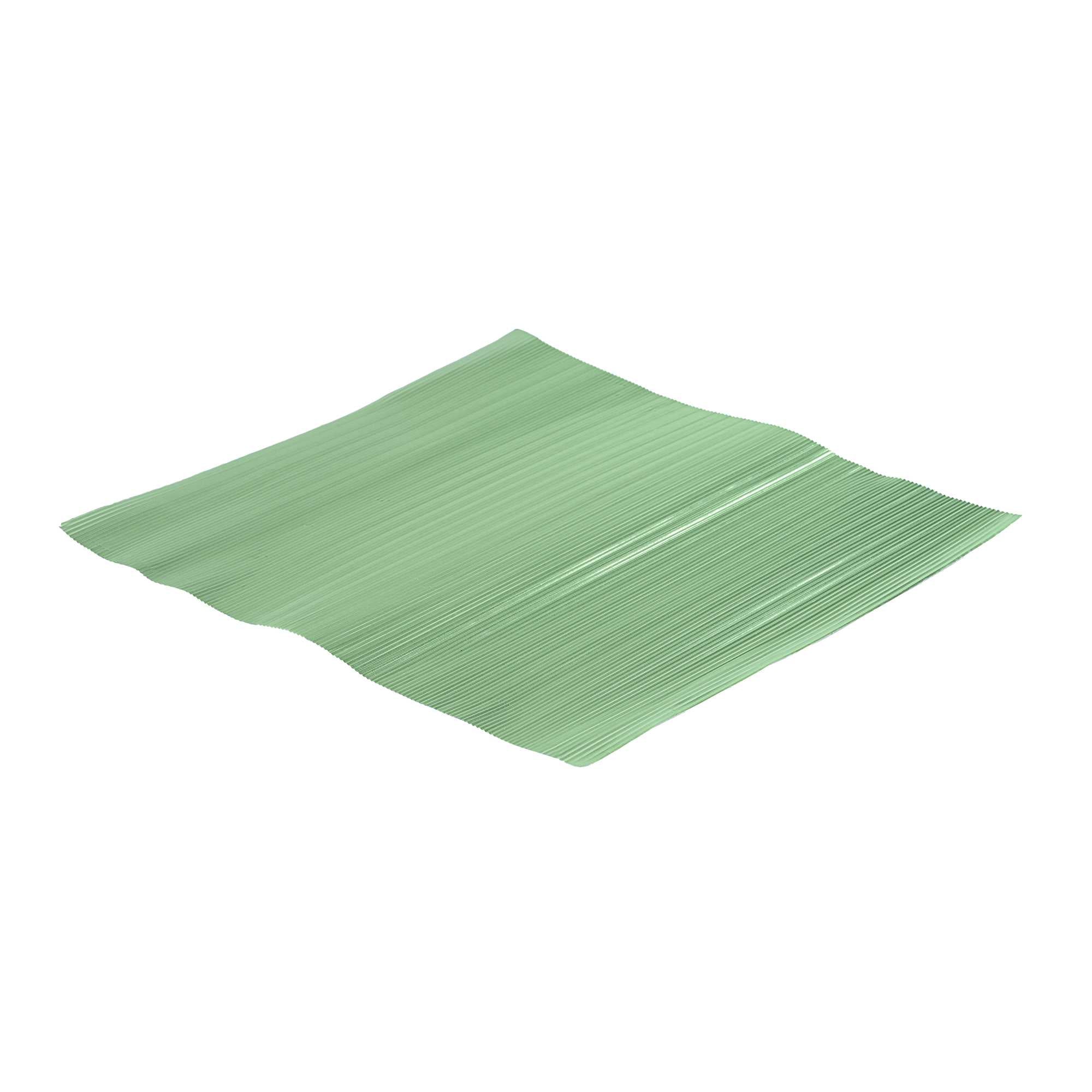 Foil Lux Green Aluminum Wrap and Basket Liner - Ripple - 12" x 12" - 500 count box