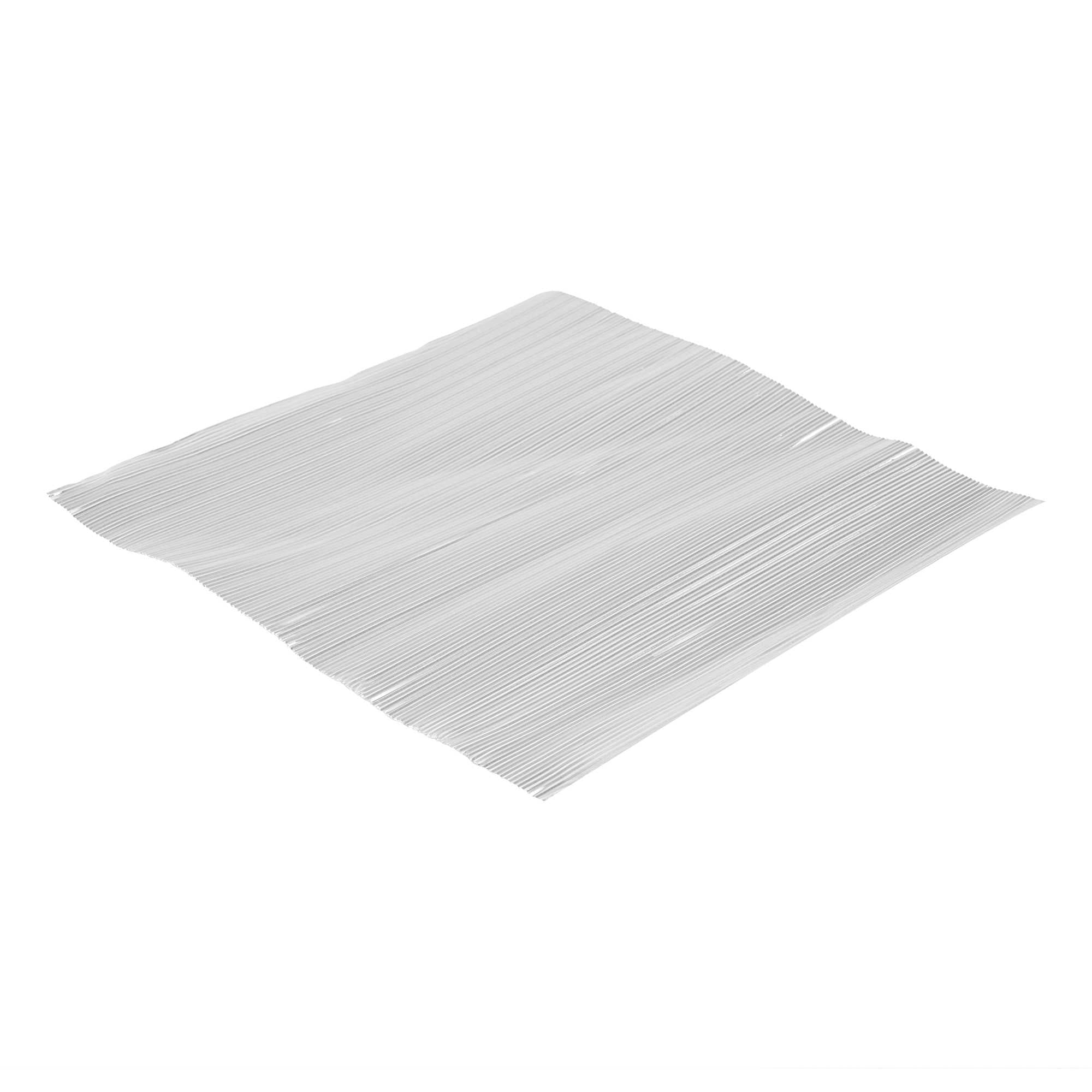 Foil Lux Silver Aluminum Wrap and Basket Liner - Ripple - 12" x 12" - 500 count box