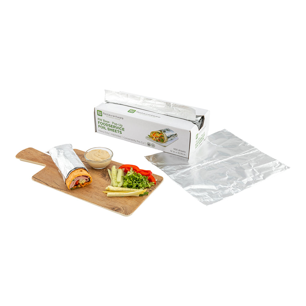 Chef 101 Foodservice Heavy-Duty Aluminum Foil Pop-Up Sheet - Interfolded - 12" x 10 3/4" - 500 count box