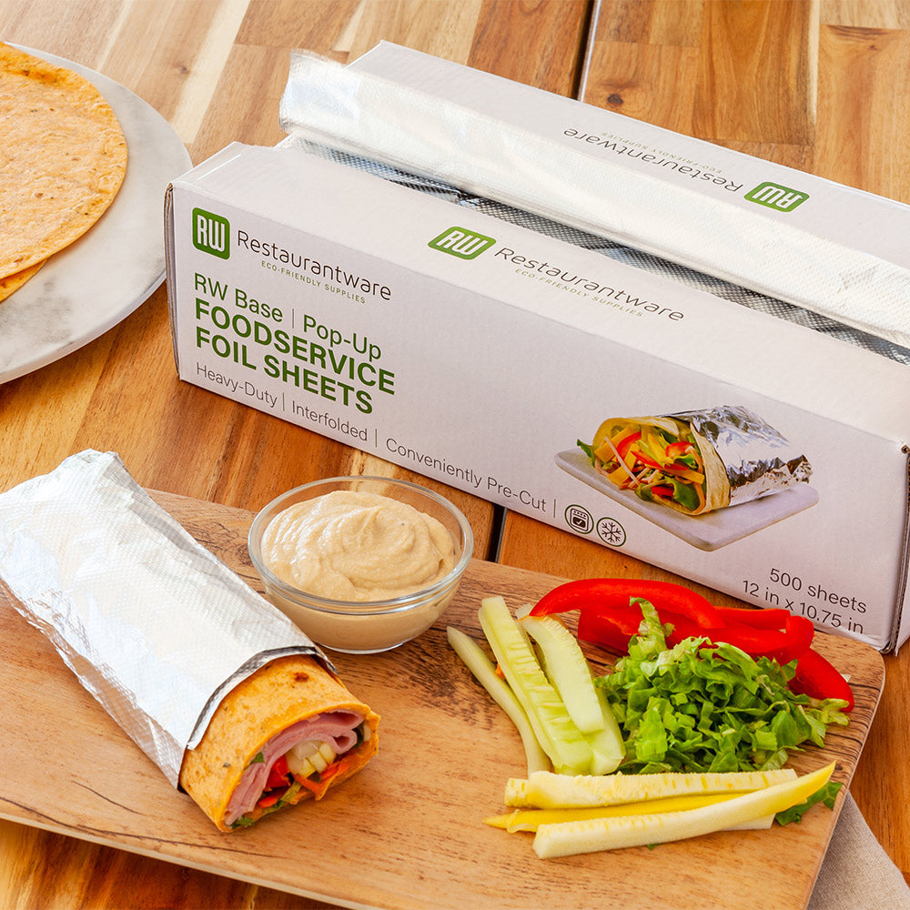 Chef 101 Foodservice Heavy-Duty Aluminum Foil Pop-Up Sheet - Interfolded - 12" x 10 3/4" - 500 count box