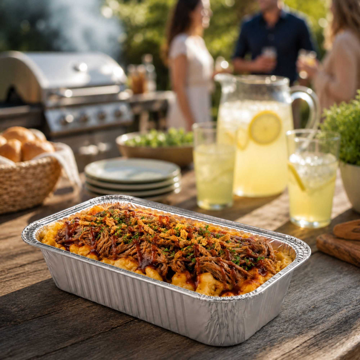 Foil Lux Aluminum 1/3 Size Deep Steam Table / Loaf Pan - 12 1/2" x 6 1/2" x 3 1/4" - 25 count box