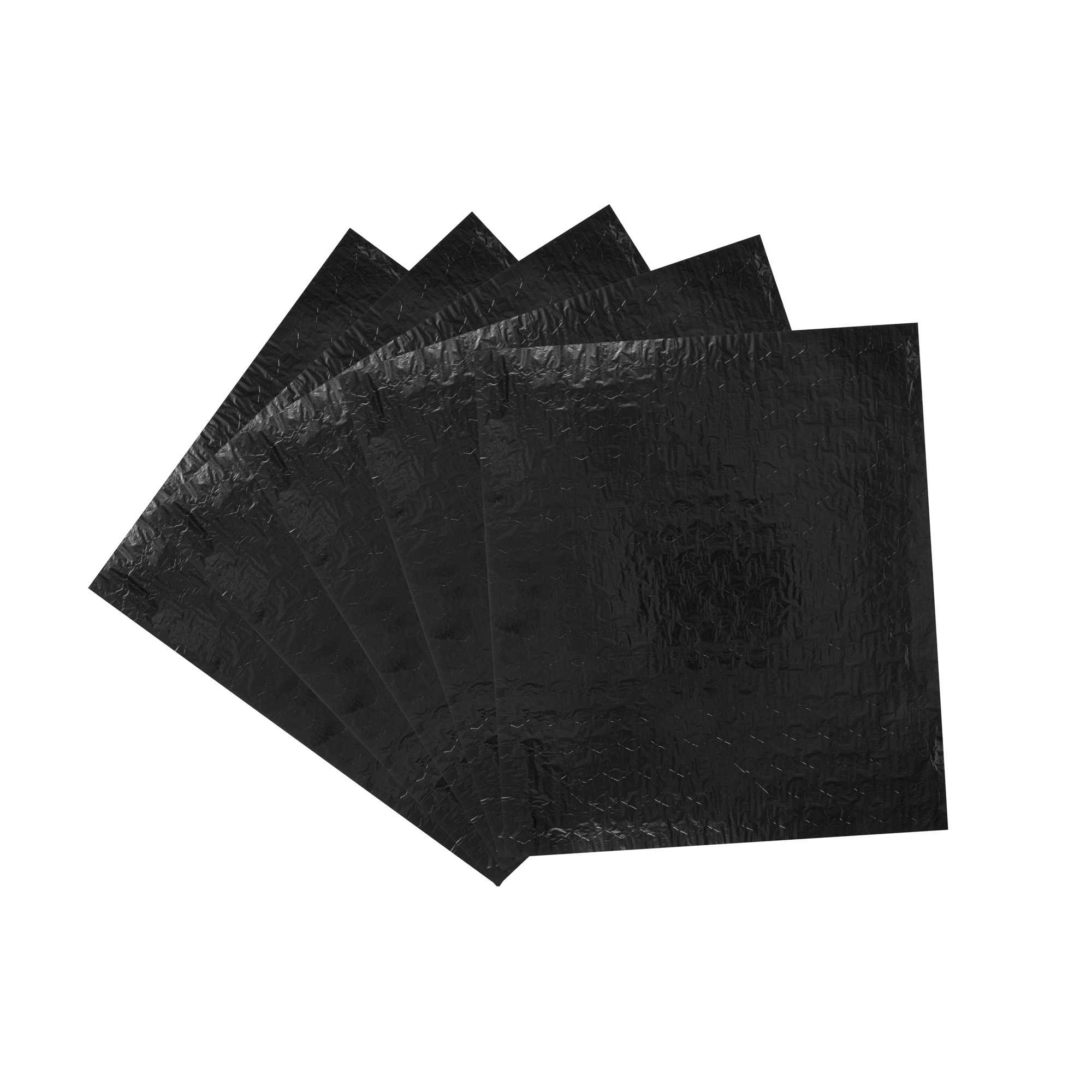 Foil Lux Black Aluminum Sandwich Wrap Sheet - Insulated - 16" x 14" - 2000 count box