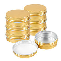 RW Base 2 oz Round Gold Tin Container - with Screw Lid - 100 count box