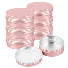 RW Base 2 oz Round Rose Gold Tin Container - with Screw Lid - 10 count box