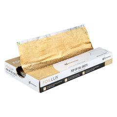 Foil Lux Foodservice Gold Aluminum Foil Pop-Up Sheet - Interfolded, Embossed - 10 3/4