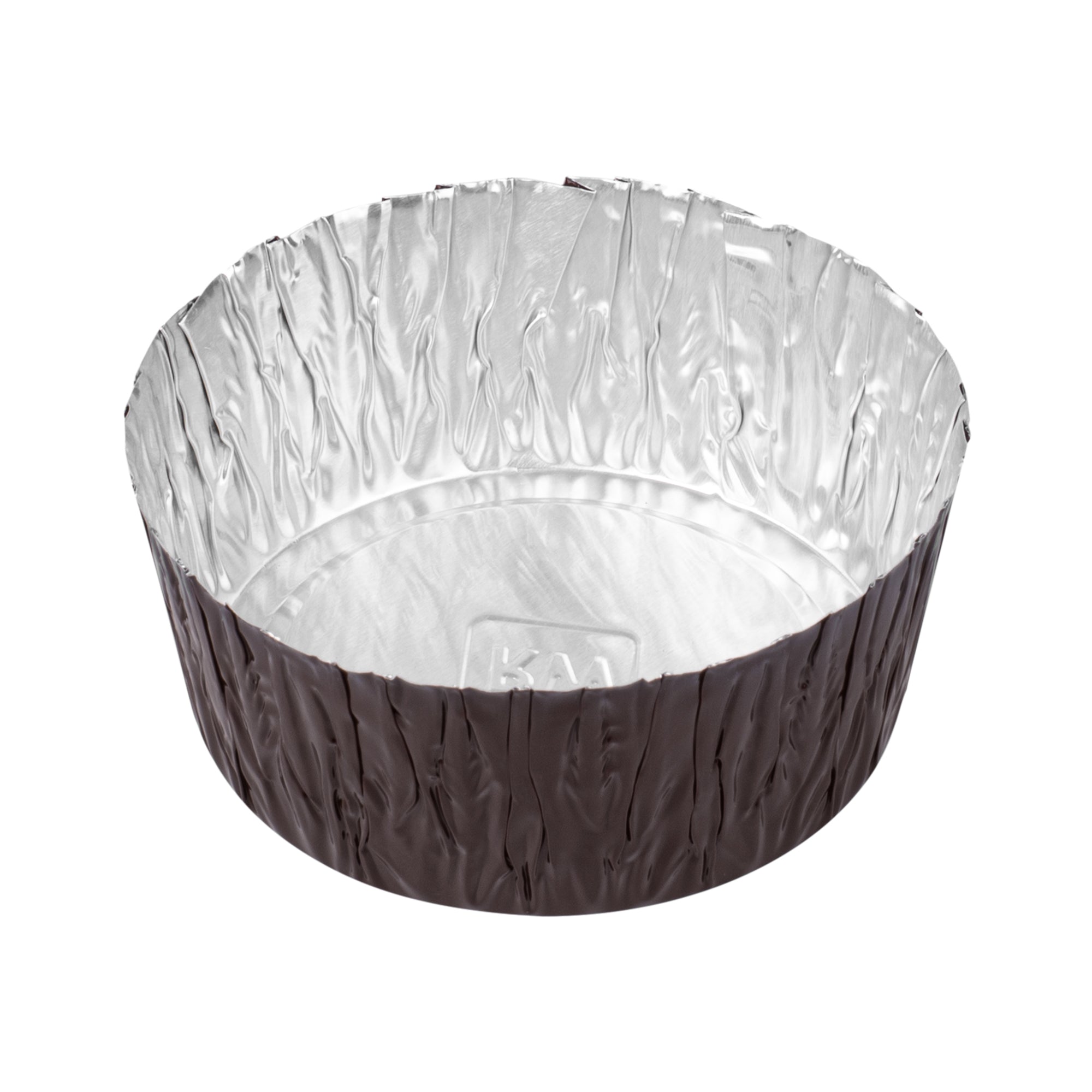Pastry Tek 3 oz Round Brown Foil Ramekin Cup - 3/4" x 3/4" x 1/2" - 200 count box
