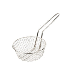 Met Lux Round Nickel-Plated Coarse Mesh Culinary Basket - 8